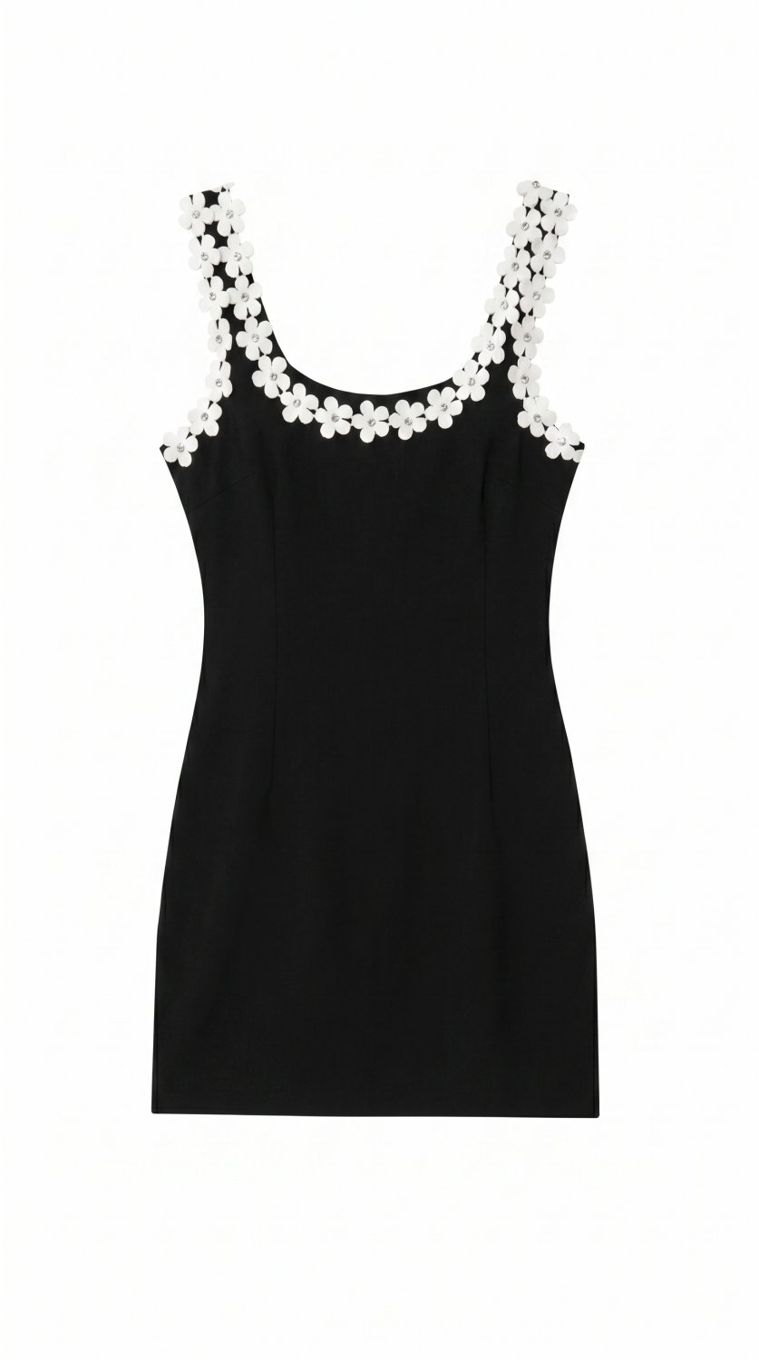 Robe mini d'été sexy avec un imprimé floral, une coupe bodycon, des bretelles ajustables et un desig