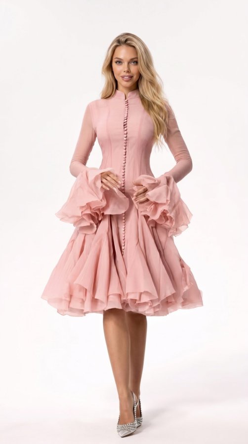 Robe Mini Plissée Patchwork Femme