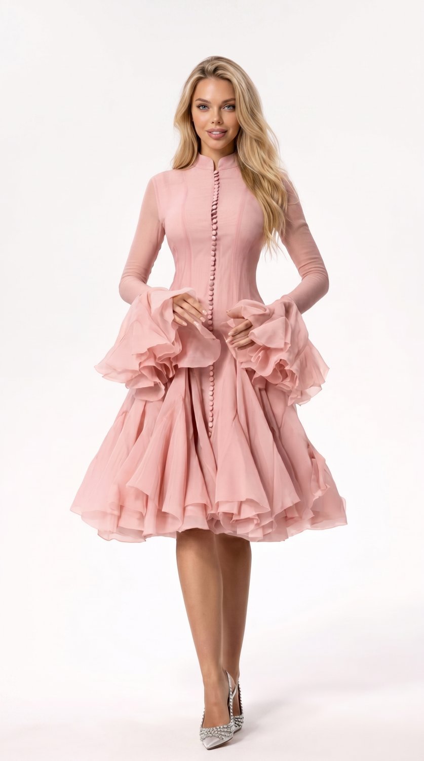 Robe Mini Plissée Patchwork Femme