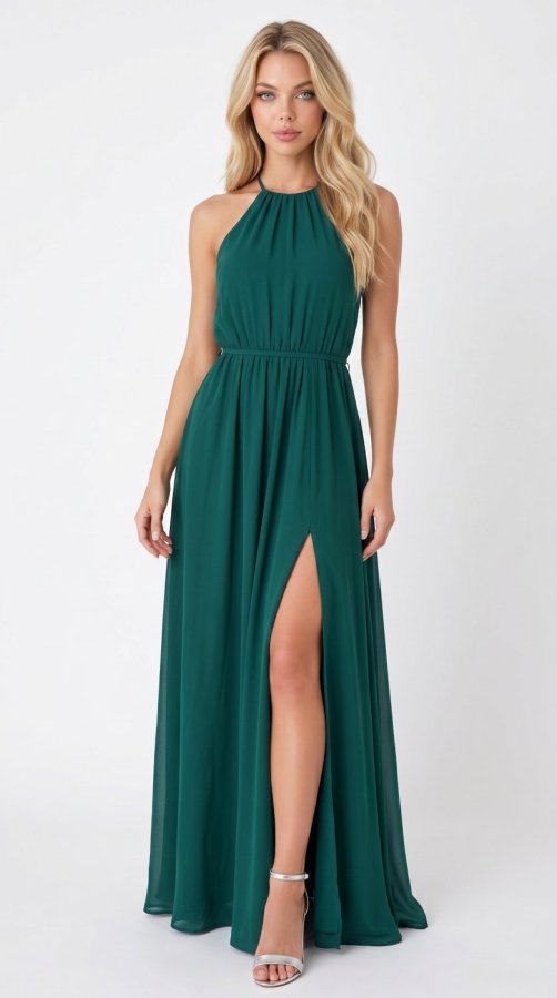 Vestido Maxi Boho de Mujer con Abertura Alta