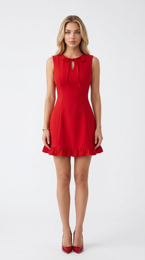 Women's Bowknot A-Line Mini Dress